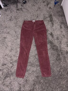 Pistola Corduroy Mid-Rise Pants - Burgundy